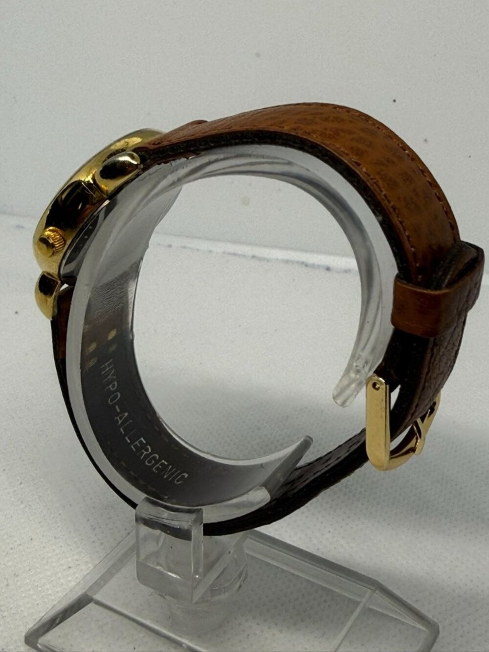 Black Hills 12k Gold Leaf accents Women's Quartz Gold-Tone Brown Leather Watch - Picture 4 of 10